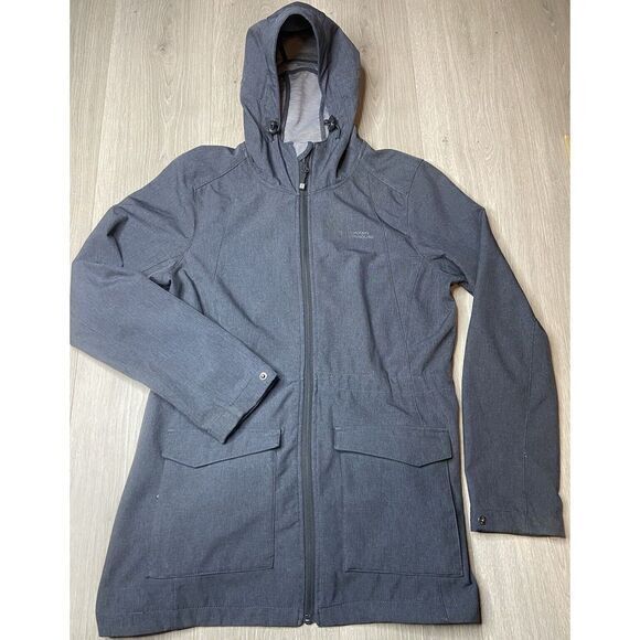 Mountain Warehouse Jacket Womens 10 Grey‎ Full Zip Hooded Flap Pockets Outdoor - Picture 1 of 15
